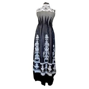Lapis Black & White Bandeau Midi/Maxi Dress One Size Fits Many
